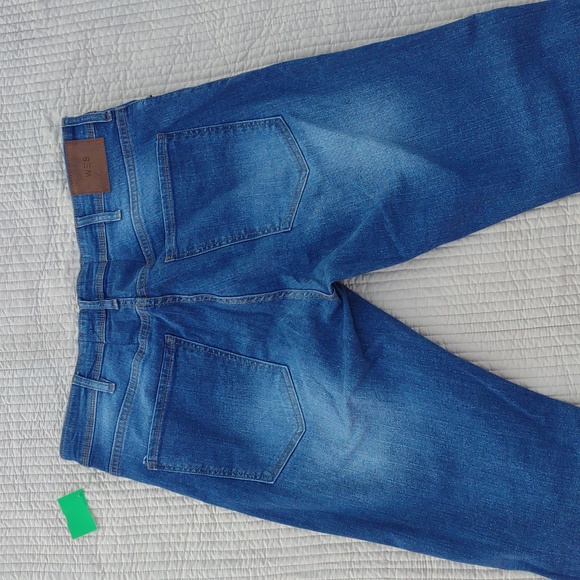 💐WES CASUAL Vintage Blue Denim Relaxed Fit in Medium Wash - Picture 13 of 15